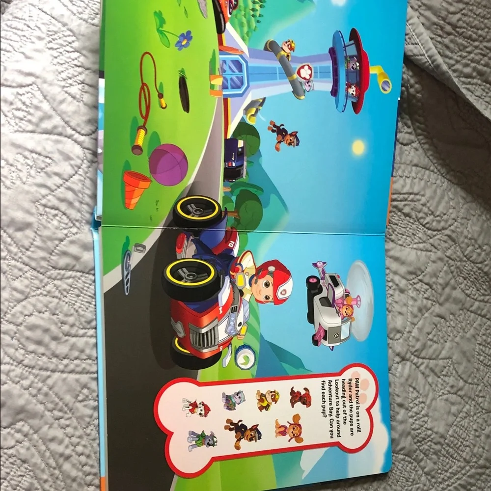 Paw Patrol Kids Book - Blue, Purple, Green Cover